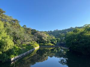 爽やかな朝のお城